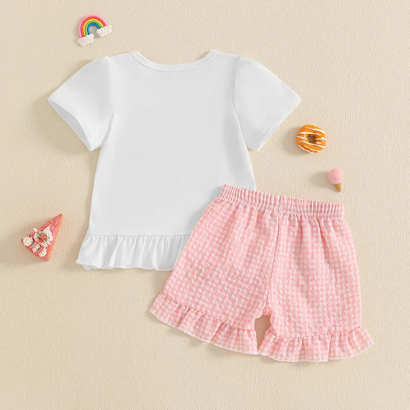 - Ice Cream Appliqué Shorts Set Baby Stork