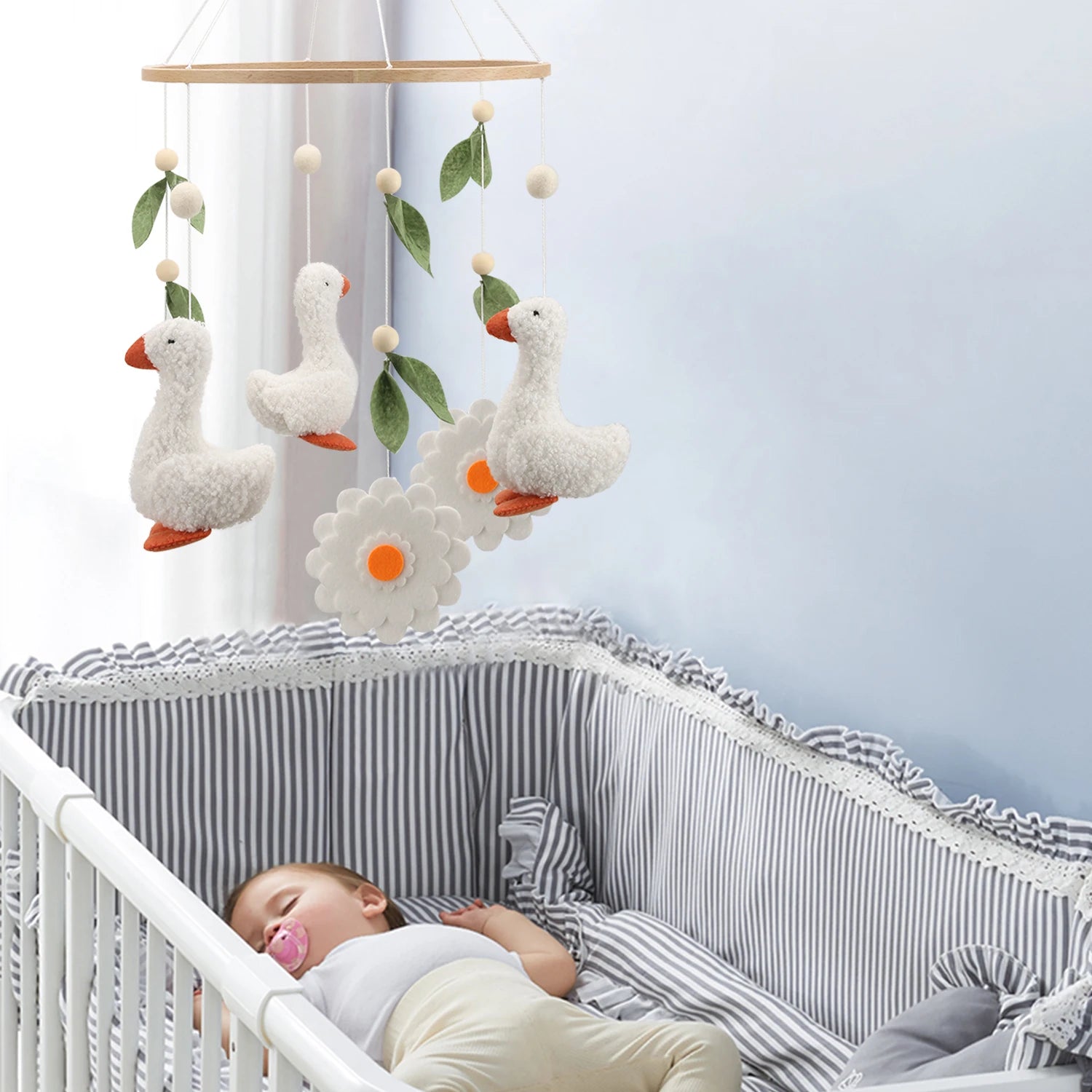 Goose Baby Mobile | Handmade Duck &amp; Daisy Nursery Mobile
