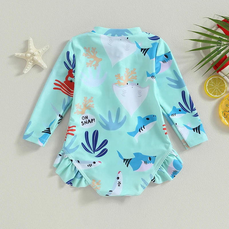 - Ocean Adventure Long Sleeve Swimsuit Baby Stork