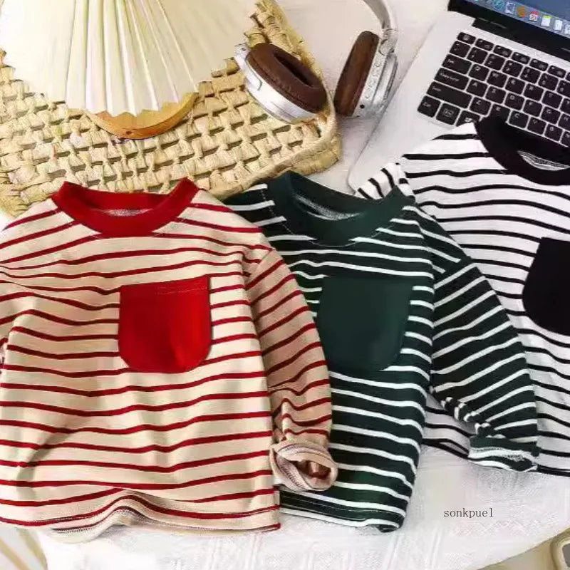 - Classic Stripe Long Sleeve Tee – 3 Colours Baby Stork