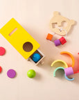 - Montessori Baby Box 5-in-1 Wooden Toy Set | Sensory & Fine Motor Educational Toys for Babies 6+ Months Baby Stork Gifting