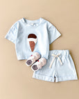 - Ice Cream 2 Piece Set – Cotton Tee & Shorts Baby Stork