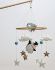 - Penguin Baby Mobile with Balloons | Blue Nursery Mobile Decor Baby Stork