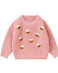 Pink - Busy Bee Knit Jumper Baby Stork