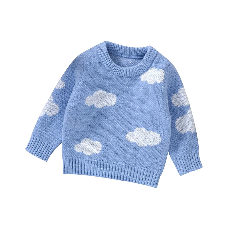 3T - Blue Sky Cloud Knit Sweater – Soft Touch Baby Pullover Baby Stork