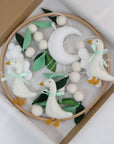 - Goose & Leaves Felt Cot Mobile - Green & Cream AE