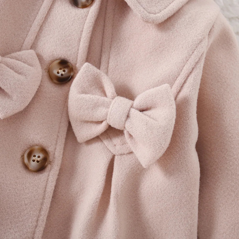 - Blush Bow Toddler Coat Baby Stork