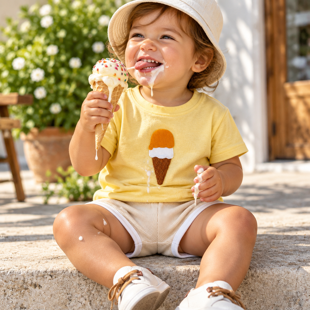 Ice Cream Baby &amp; Toddler Tee &amp; Shorts Set