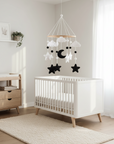 Black & White Moon Baby Mobile | Monochrome Nursery Mobile