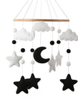 Black & White Moon Baby Mobile | Monochrome Nursery Mobile
