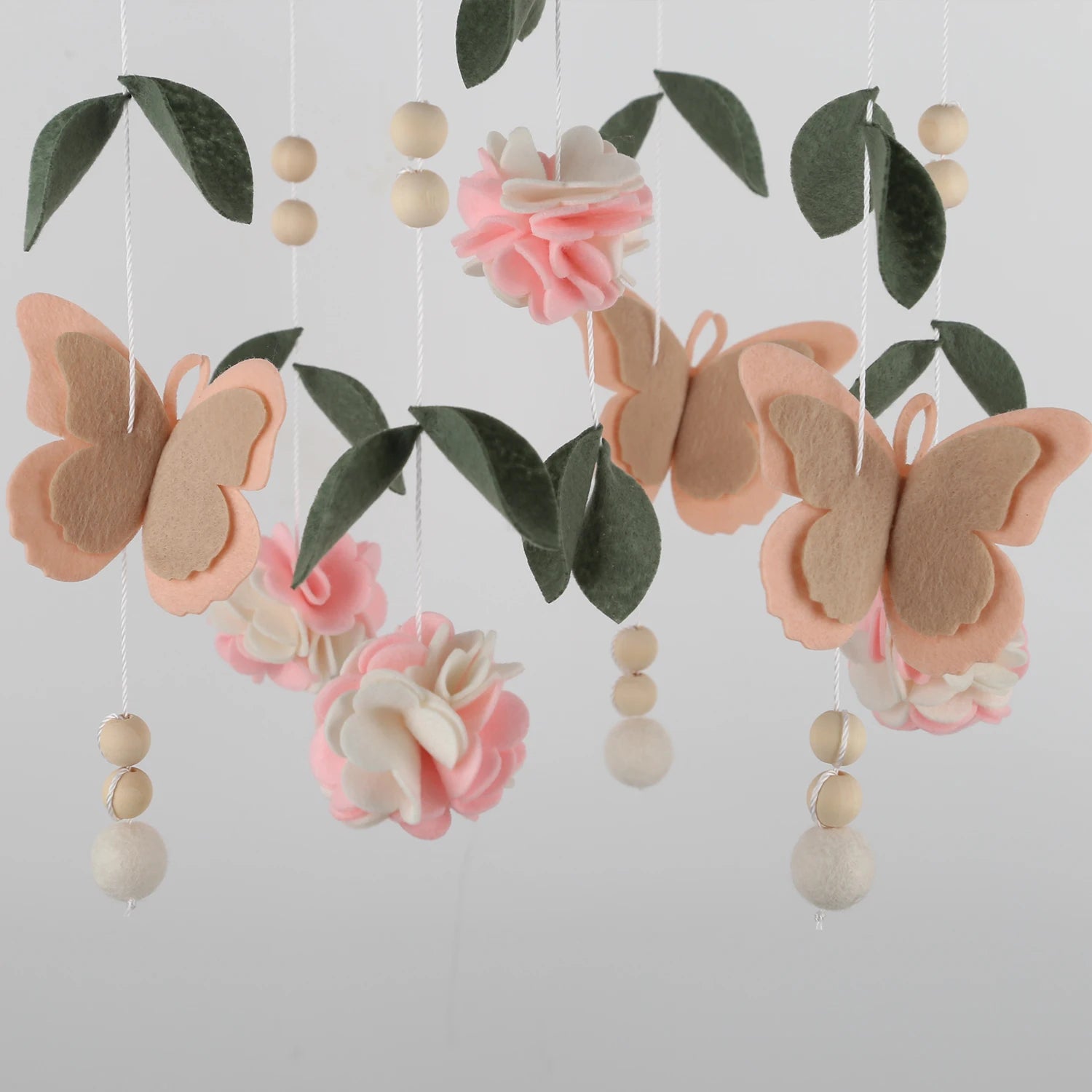 Butterfly &amp; Floral Baby Mobile | Pink Butterfly Nursery Mobile