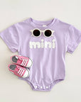 Lavender - Mini Textured Baby Romper – Soft Cotton Blend Bodysuit Baby Stork