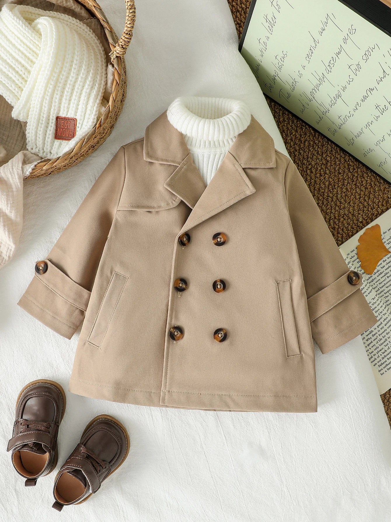 - Classic Toddler Trench Coat Baby Stork