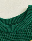 Two Birthday Lion Knit Jumper | Green