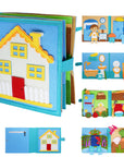 - Activity Story Book Handmade Montessori Felt - Boys Busy Book Baby Stork Books