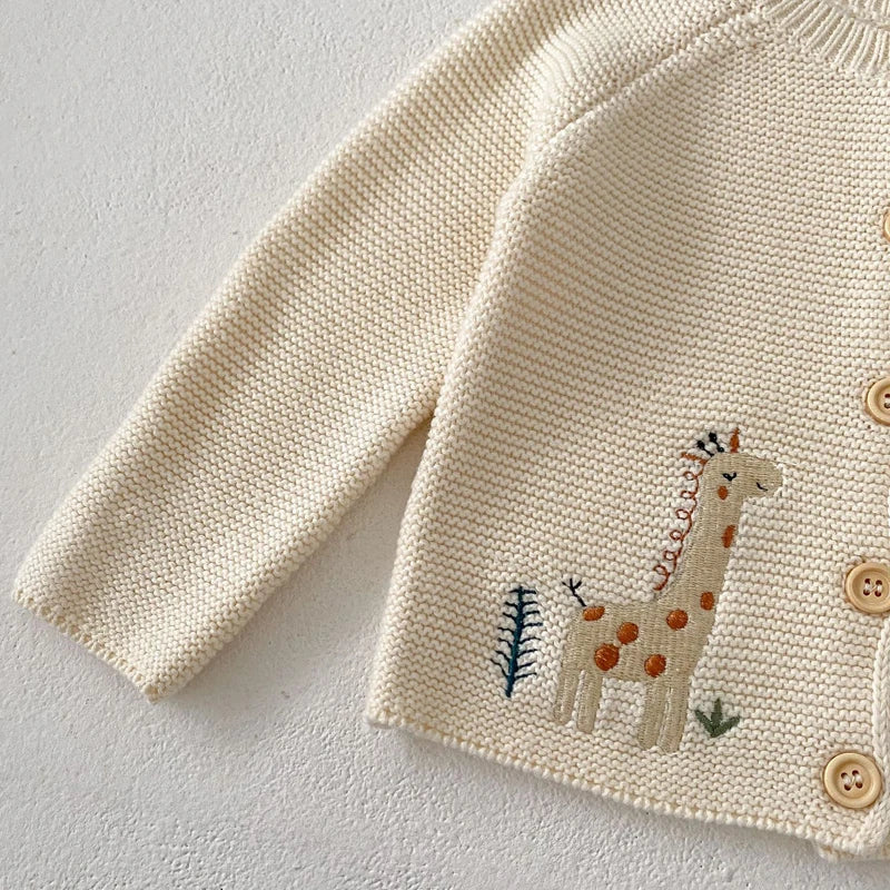 - Safari Friends Knit Cardigan Baby Stork