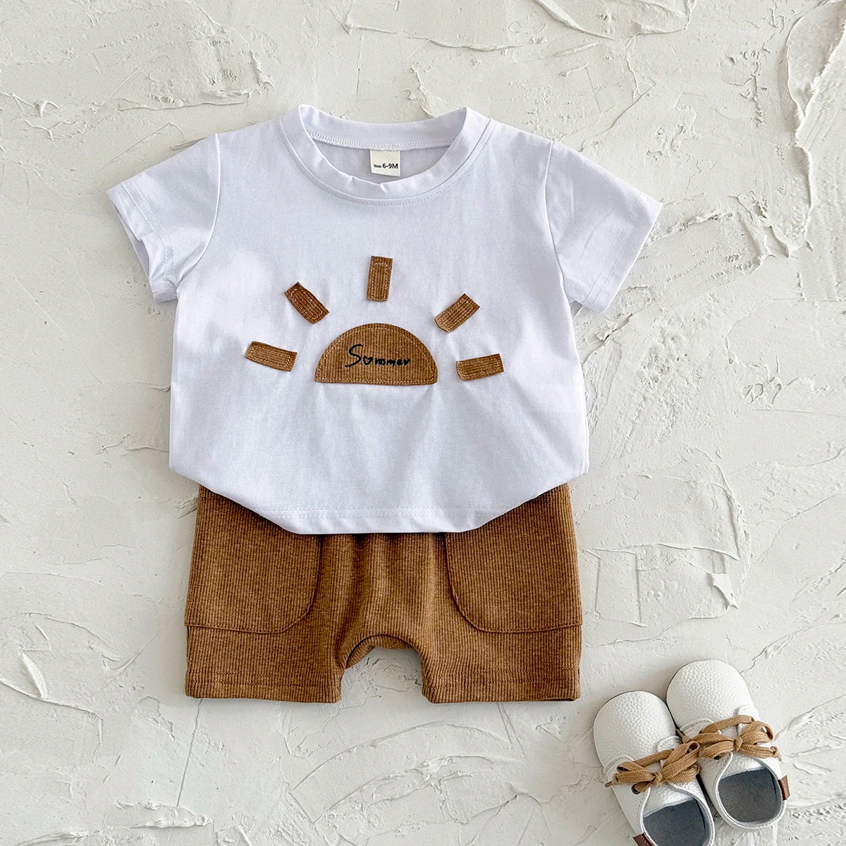 - Summer Sun 2-Piece Set – Baby T-Shirt & Shorts Baby Stork