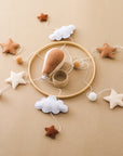 - Skyward Dreams Hot Air Balloon Mobile - Tan Baby Stork Baby Mobile