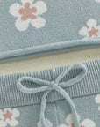- Blue Blossom Knit Set Baby Stork