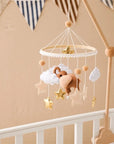 - Handmade Baby Elephant Crib Mobile | Soft Felt & Natural Wood | Nursery Decor Baby Stork Baby Mobile