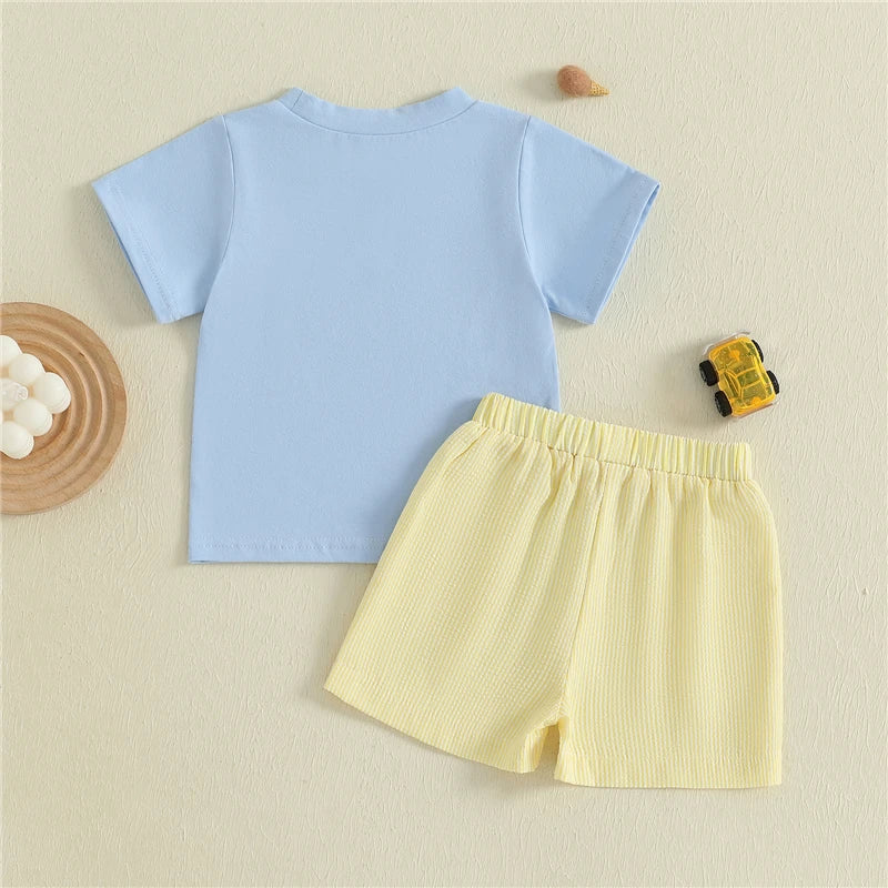 - Construction Vehicle Shorts Set Baby Stork