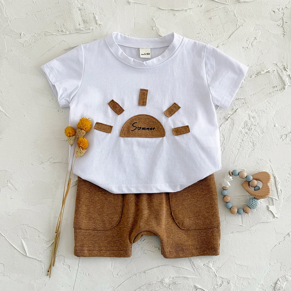 - Summer Sun 2-Piece Set – Baby T-Shirt &amp; Shorts Baby Stork