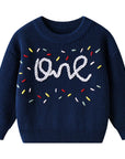 One Birthday Embroidered Knit Sweater | Six Colours