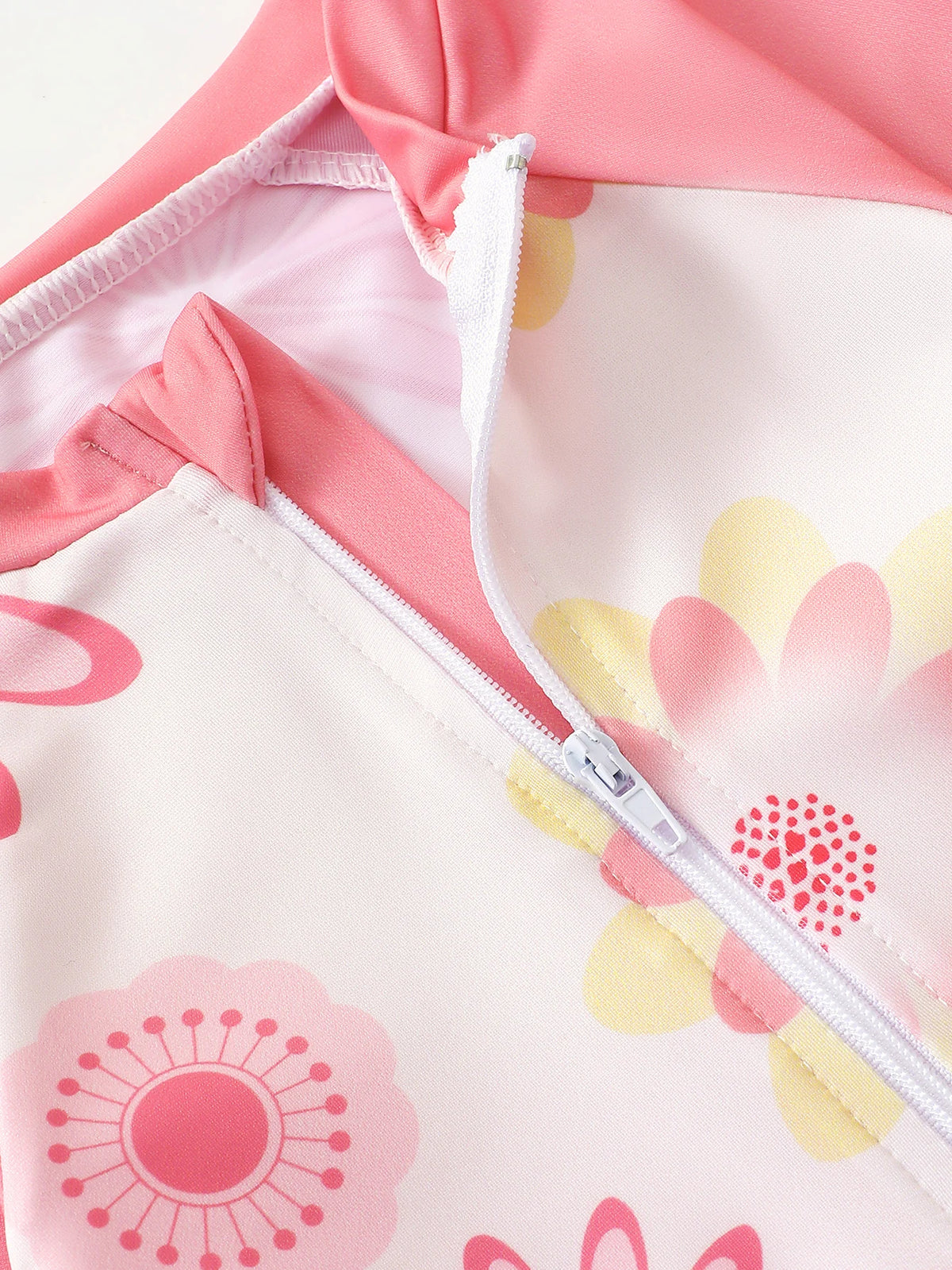 Pink Floral Baby &amp; Toddler Swimsuit &amp; Hat Set