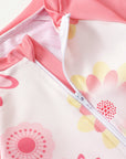 Pink Floral Baby & Toddler Swimsuit & Hat Set