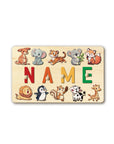 - Personalised Wooden Name Puzzle Board | Animal-Themed Montessori Learning Toy Baby Stork