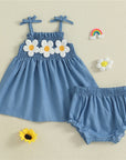 - Daisy Denim Two-Piece Set Baby Stork