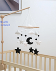 Black & White Moon Baby Mobile | Monochrome Nursery Mobile