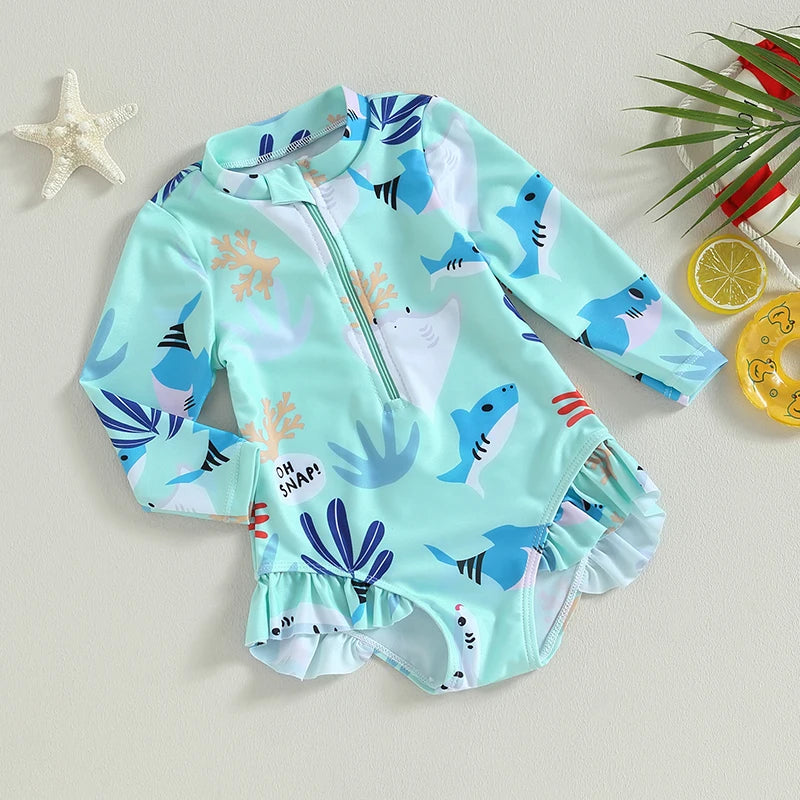 - Ocean Adventure Long Sleeve Swimsuit Baby Stork