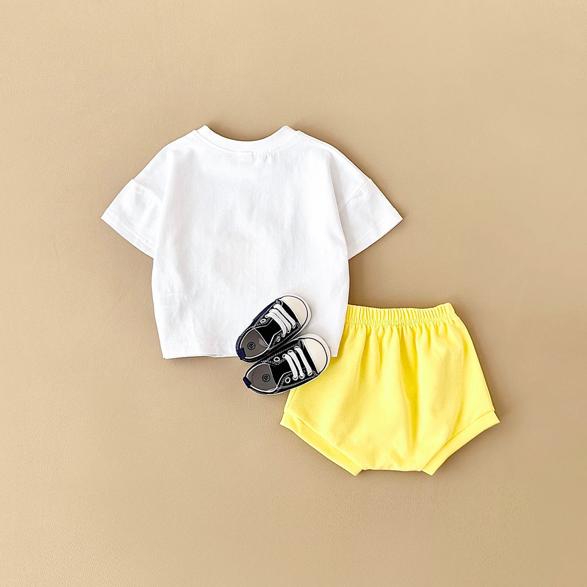 - Good Vibes Sunshine 2 Piece Set – Cotton Tee &amp; Shorts Baby Stork