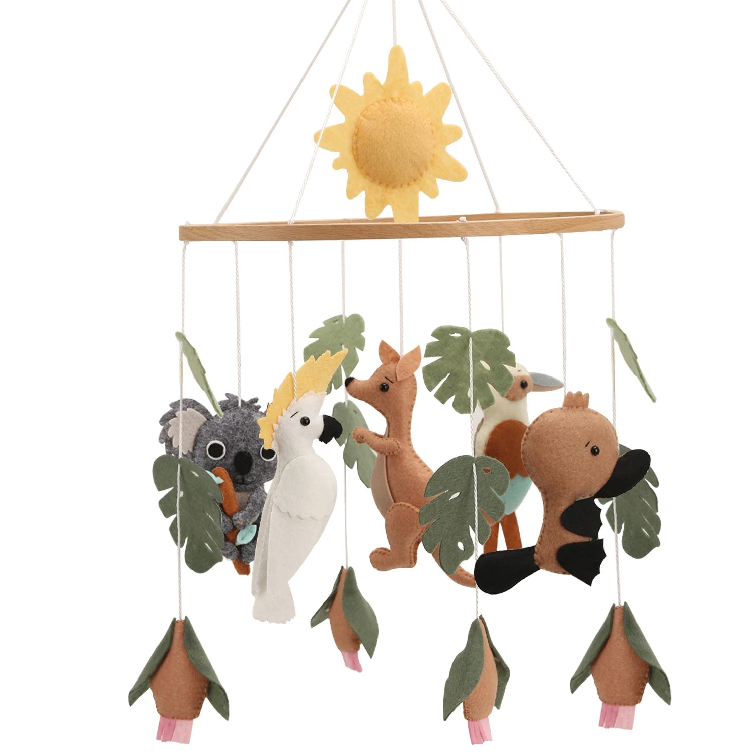 Australian Animals Baby Mobile – Koala, Kangaroo, Kookaburra &amp; Cockatoo Crib Décor