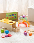 - Montessori Baby Box 5-in-1 Wooden Toy Set | Sensory & Fine Motor Educational Toys for Babies 6+ Months Baby Stork Gifting