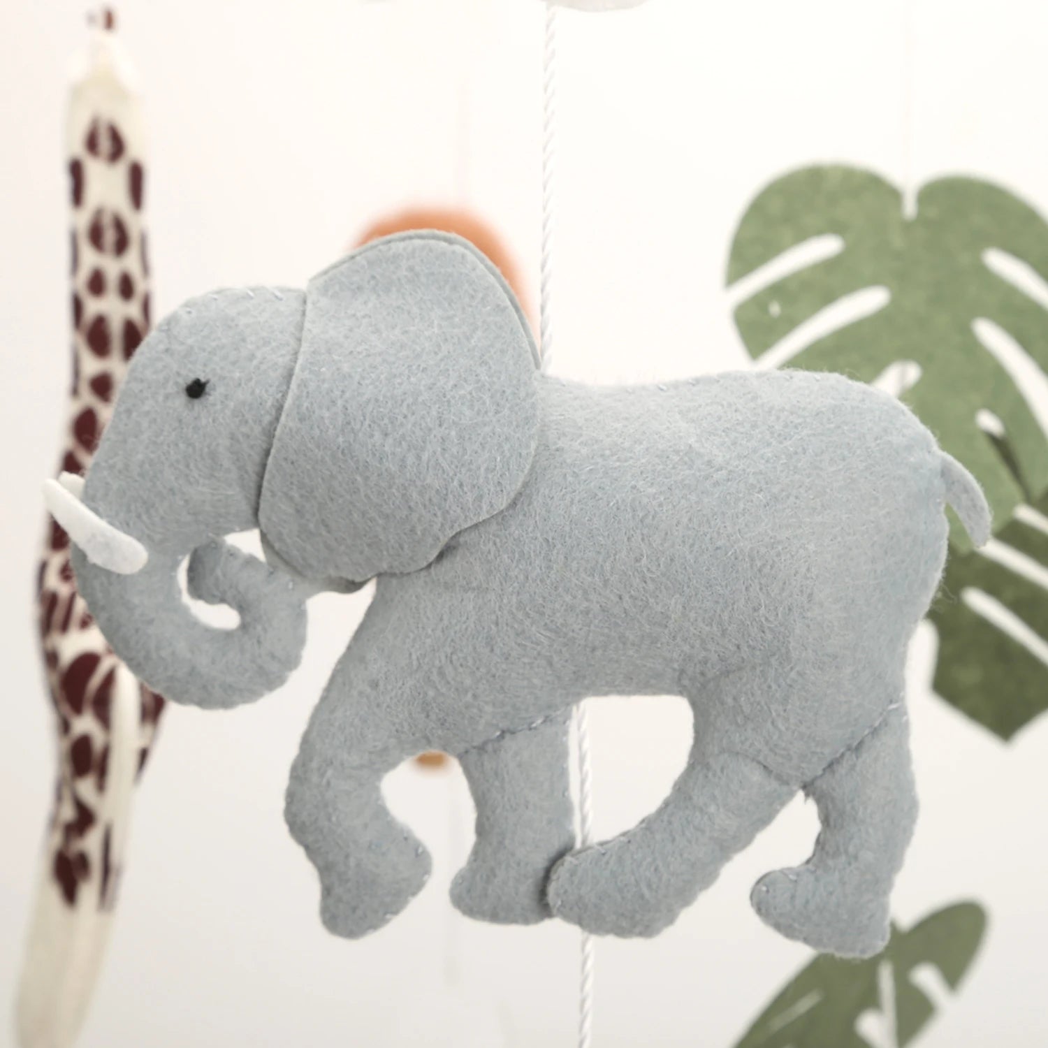 - Felt Safari Baby Mobile – Jungle Animal Nursery Décor Baby Stork