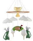 - Golf & Clouds Felt Cot Mobile - Green & White AE