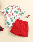 Christmas Shirt, Bow Tie & Shorts Set
