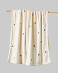 Polar Fleece Blanket with Embroidered Motifs | 125 × 90cm