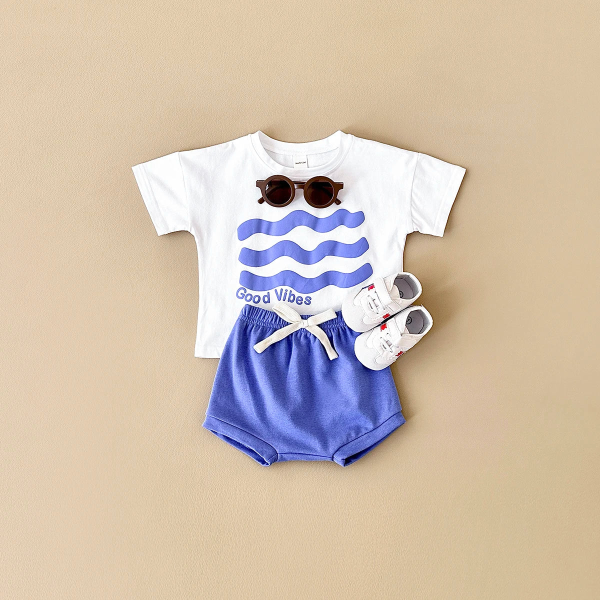 - Good Vibes 2 Piece Set – Cotton Tee & Shorts Baby Stork