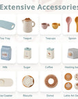 - Baby Wooden Coffee & Afternoon Tea Set Toy | 18pcs Set Baby Stork Baby Toys & Activity Equipment