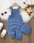 - Knit Baby Overalls & Hat Set Baby Stork