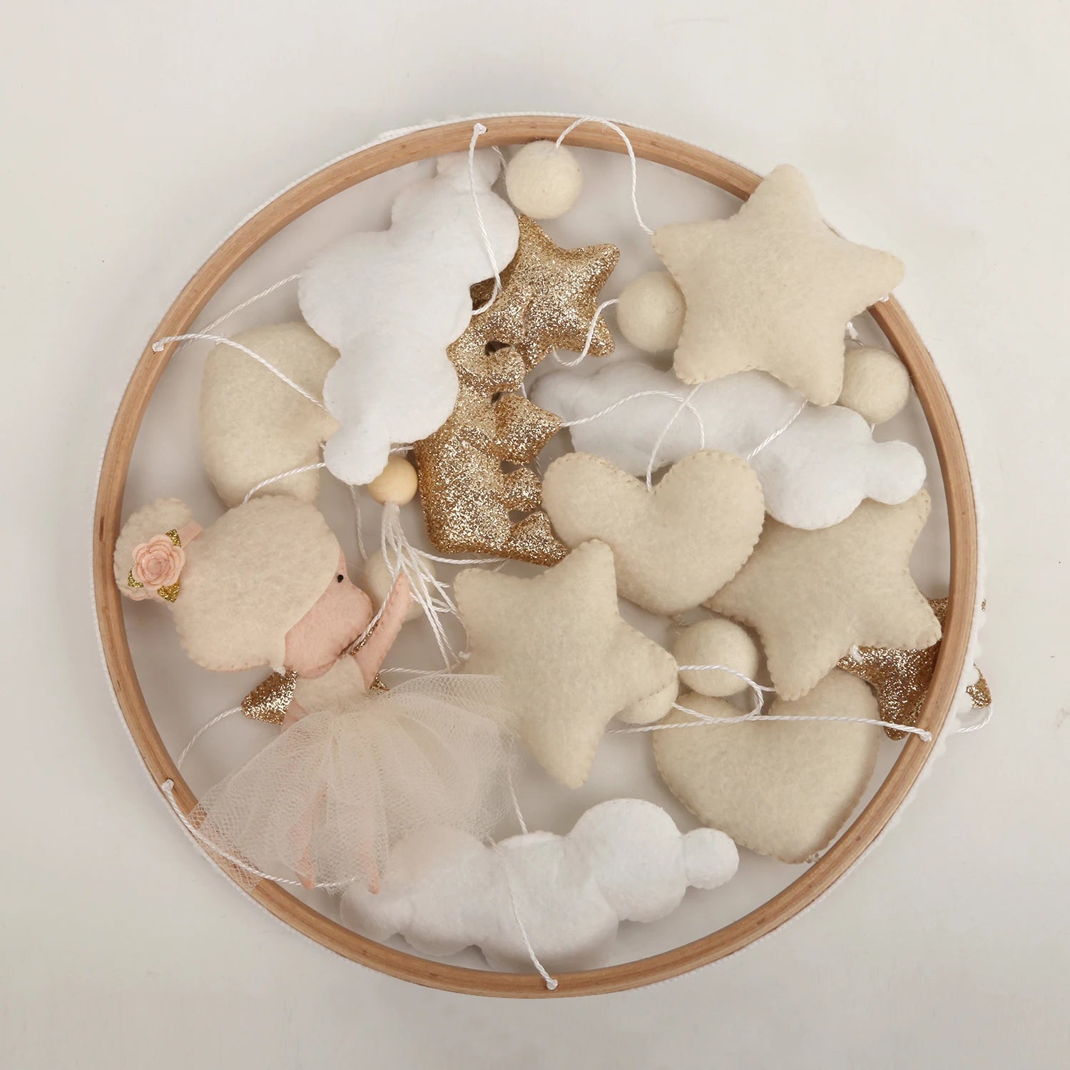 Ballerina Baby Mobile | Handmade Felt Ballerina Nursery Mobile for Baby Girls