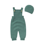 Green - Knit Baby Overalls & Hat Set Baby Stork