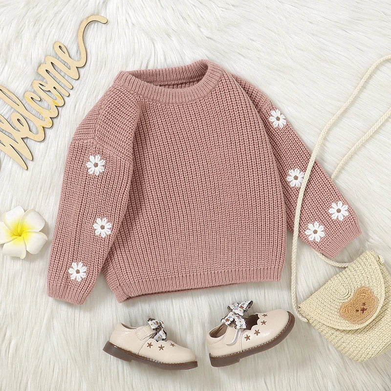 - Daisy Knit Baby & Toddler Sweater Baby Stork