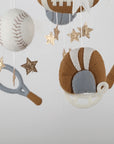 - Sports & Stars Felt Cot Mobile - Tan & Cream AE
