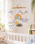 - Rainbow & Weather Felt Cot Mobile - Pastel AE