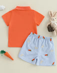 - Bunny & Carrot Embroidered Two-Piece Set Baby Stork