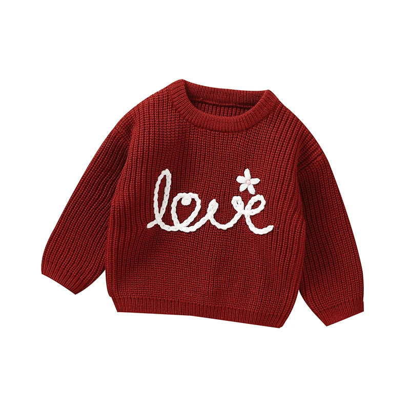 Red - Love Knit Baby & Toddler Sweater Baby Stork